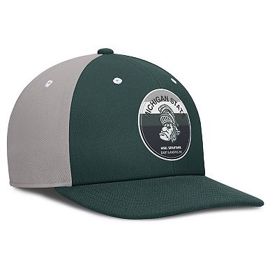 Men's Nike Green/Gray Michigan State Spartans Prep Pro Performance Snapback Hat