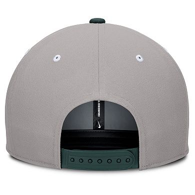 Men's Nike Green/Gray Michigan State Spartans Prep Pro Performance Snapback Hat