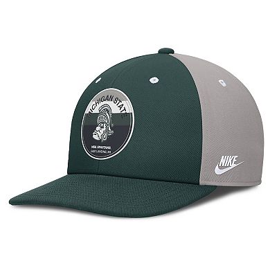 Men's Nike Green/Gray Michigan State Spartans Prep Pro Performance Snapback Hat