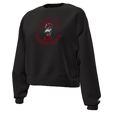 Women's Under Armour Black South Carolina Gamecocks Essentials Icon Fleece Tri-Blend Sweatshirt