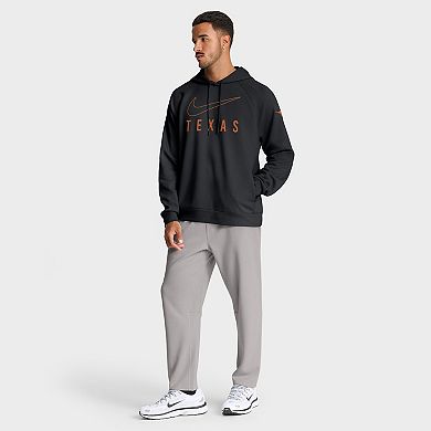 Men's Nike Black Texas Longhorns Premium Raglan Performance Pullover Hoodie
