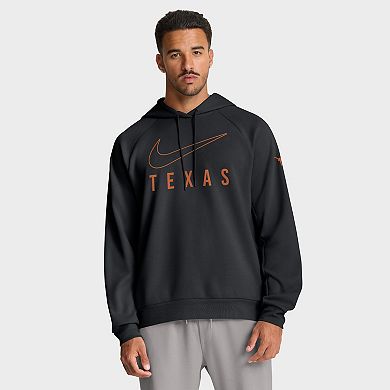 Men's Nike Black Texas Longhorns Premium Raglan Performance Pullover Hoodie