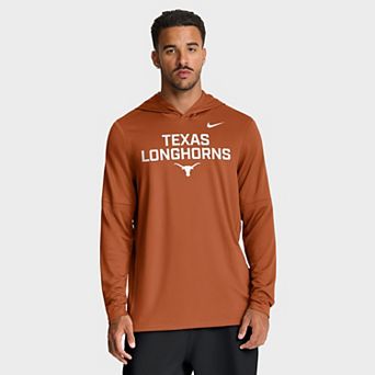 Men's Nike Texas Orange Texas Longhorns 2025 Sideline Performance Long Sleeve Hoodie T-Shirt