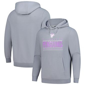 Men's Levelwear Gray Pittsburgh Penguins Hockey Fights Cancer Pulsar Off Season Tri-Blend Pullover Hoodie