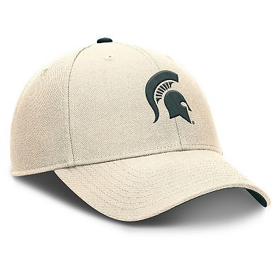 Men's Nike Natural Michigan State Spartans Rise Primetime Performance Trucker Adjustable Hat