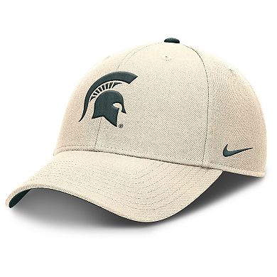 Men's Nike Natural Michigan State Spartans Rise Primetime Performance Trucker Adjustable Hat