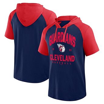 Men's Logo Athletic Navy Cleveland Guardians Prime Hoodie T-Shirt