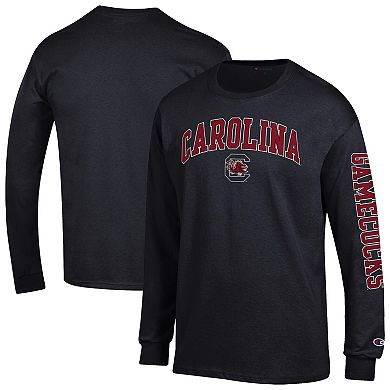 Men's Champion Black South Carolina Gamecocks Arch Over Logo 2-Hit Long Sleeve T-Shirt