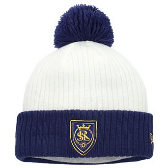 Men's New Era White Real Salt Lake 2025 Jersey Hook Cuff Knit Hat with Pom