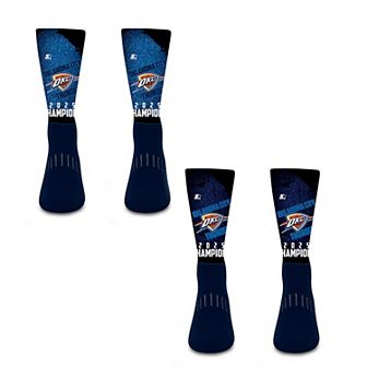 Unisex Starter Oklahoma City Thunder 2025 NBA Finals Champions Two-Pack Blackout Crew Socks Set