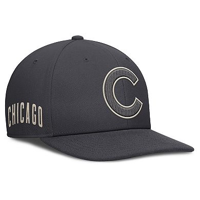 Men's Nike Anthracite Chicago Cubs Statement Pro Snapback Hat