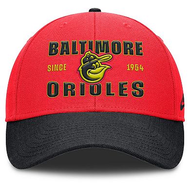 Men's Nike Crimson/Black Baltimore Orioles Neon 90s Rise Adjustable Hat