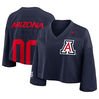 Women's Nike Navy Arizona Wildcats Cropped Mesh Fashion Jersey