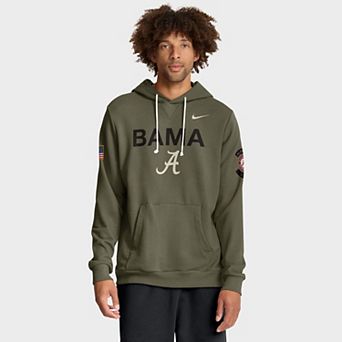 Men's Nike Olive Alabama Crimson Tide 2025 Military Appreciation Performance Pullover Hoodie