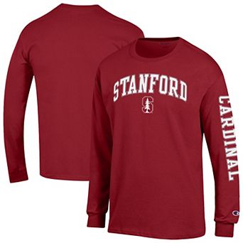 Men's Champion Cardinal Stanford Cardinal Arch Over Logo 2-Hit Long Sleeve T-Shirt