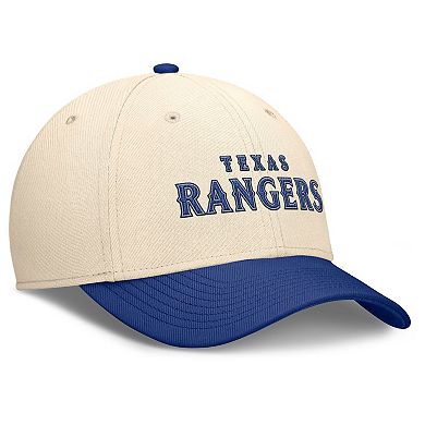Men's Nike Natural/Royal Texas Rangers Statement Rise Performance Flex Hat