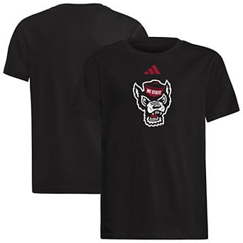 Youth adidas Black NC State Wolfpack 2023 Sideline Locker Room Logo Fresh T-Shirt