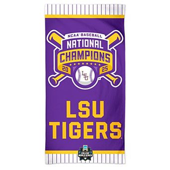 WinCraft LSU Tigers 2025 NCAA Baseball Men's College World Series Champions 30" x 60" Spectra Beach Towel