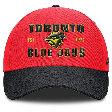 Men's Nike Crimson/Black Toronto Blue Jays Neon 90s Rise Adjustable Hat