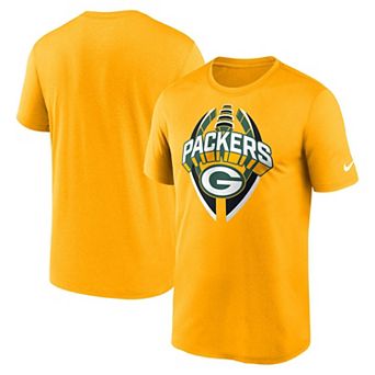 Men's Nike Gold Green Bay Packers Legend Icon Performance T-Shirt