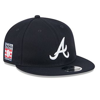 Men's New Era Navy Atlanta Braves Baseball Hall of Fame Retro Crown 9FIFTY Adjustable Hat