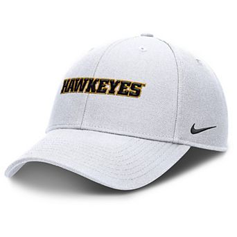 Men's Nike White Iowa Hawkeyes 2025 On-Field Rise Performance Adjustable Hat