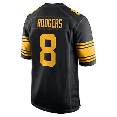 Men's Nike Aaron Rodgers Black Pittsburgh Steelers Alternate Game Jersey