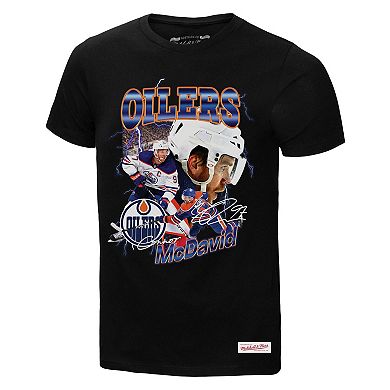 Men's Mitchell & Ness Connor McDavid Black Edmonton Oilers 2.0 Player Graphic T-Shirt