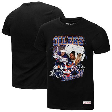 Men's Mitchell & Ness Connor McDavid Black Edmonton Oilers 2.0 Player Graphic T-Shirt