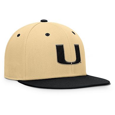 Men's Fanatics Khaki/Black Miami Hurricanes Balance Fitted Hat