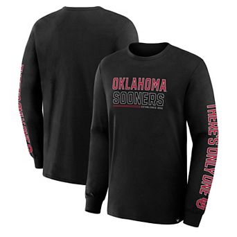 Men's Fanatics Black Oklahoma Sooners Quad Fuel The Fire Long Sleeve T-Shirt