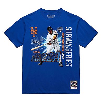 Men's Mike Piazza Royal New York Mets 2000 Subway Series 25th Anniversary T-Shirt