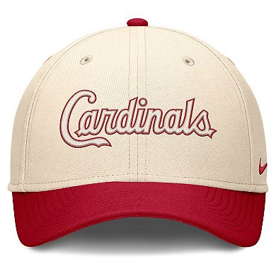 Men's Nike Natural/Red St. Louis Cardinals Statement Rise Performance Flex Hat