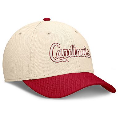 Men's Nike Natural/Red St. Louis Cardinals Statement Rise Performance Flex Hat