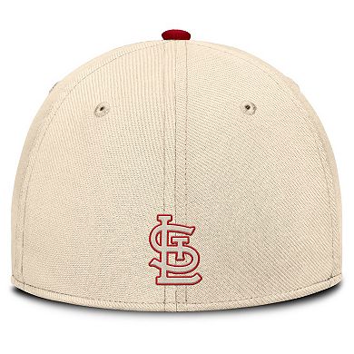 Men's Nike Natural/Red St. Louis Cardinals Statement Rise Performance Flex Hat