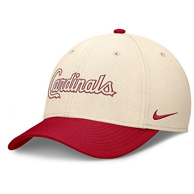 Men's Nike Natural/Red St. Louis Cardinals Statement Rise Performance Flex Hat