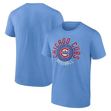 Men's Fanatics Light Blue Chicago Cubs Alt Circle T-Shirt