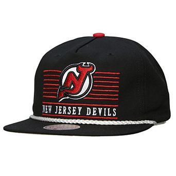 Men's Mitchell & Ness Black New Jersey Devils Ascend Deadstock Snapback Hat