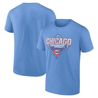 Men's Fanatics Light Blue Chicago Cubs Alt Diamond T-Shirt