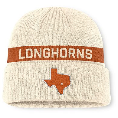 Men's Nike Natural Texas Longhorns Peak Primetime Utility Cuffed Knit Hat