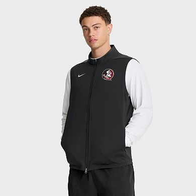 Men's Nike Black Florida State Seminoles Primetime��Victory Performance Full-Zip Vest