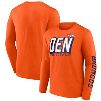 Men's Fanatics Orange Denver Broncos Long Sleeve T-Shirt