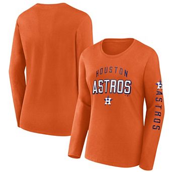 Women's Fanatics Orange Houston Astros Team Long Sleeve T-Shirt