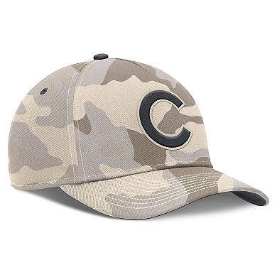 Men's Nike Natural Chicago Cubs Camo Pack Rise Adjustable Hat