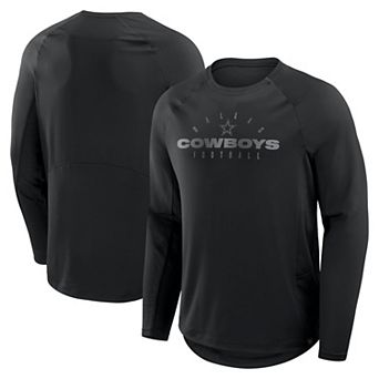Men's Fanatics Black Dallas Cowboys Coverage Scheme Long Sleeve T-Shirt