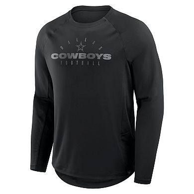 Men's Fanatics Black Dallas Cowboys Coverage Scheme Long Sleeve T-Shirt