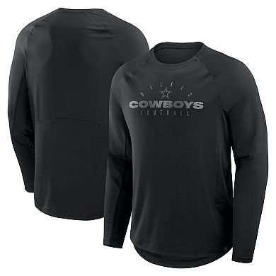 Men's Fanatics Black Dallas Cowboys Coverage Scheme Long Sleeve T-Shirt