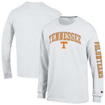Men's Champion White Tennessee Volunteers Arch Over Logo 2-Hit Long Sleeve T-Shirt