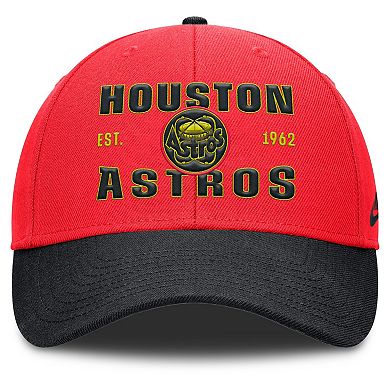 Men's Nike Crimson/Black Houston Astros Neon 90s Rise Adjustable Hat