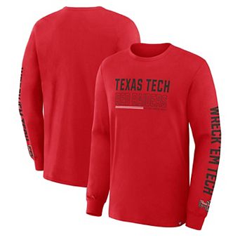 Men's Fanatics Red Texas Tech Red Raiders Quad Fuel The Fire Long Sleeve T-Shirt
